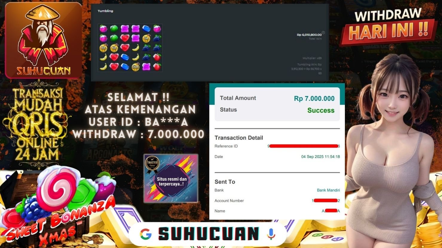 SUHUCUAN JACKPOT SLOT SWEET BONANZA XMAS